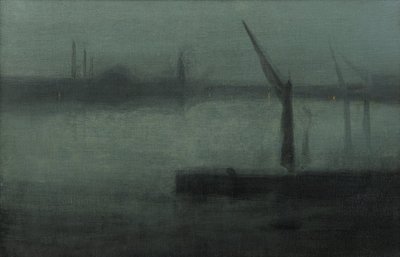 Nocturne: Blue and Silver—Battersea Reach by James Abbott McNeill Whistler